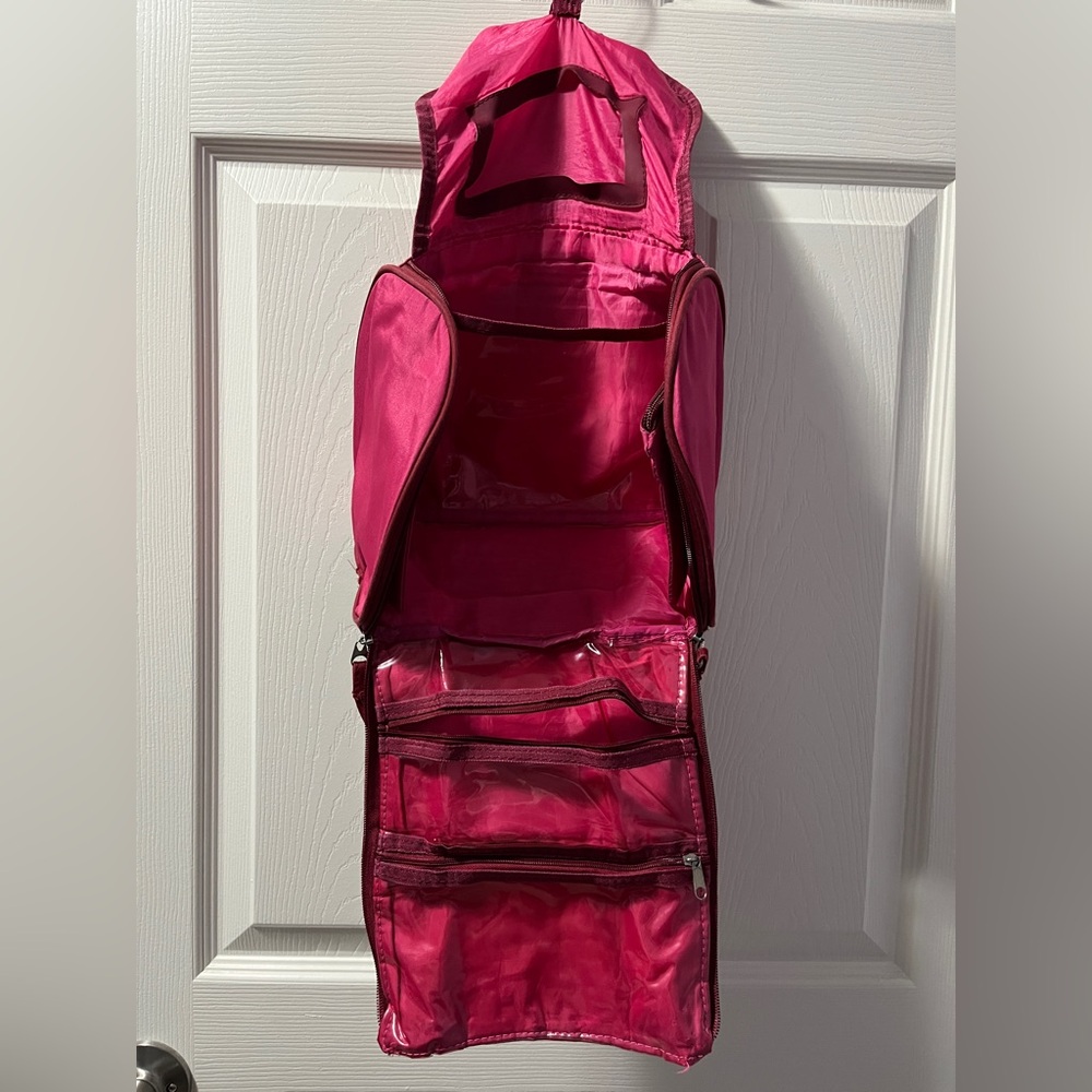 $3 Add-On Makeup Case Pink Pockets Hanger Travel Toiletry Bag Add-On Item